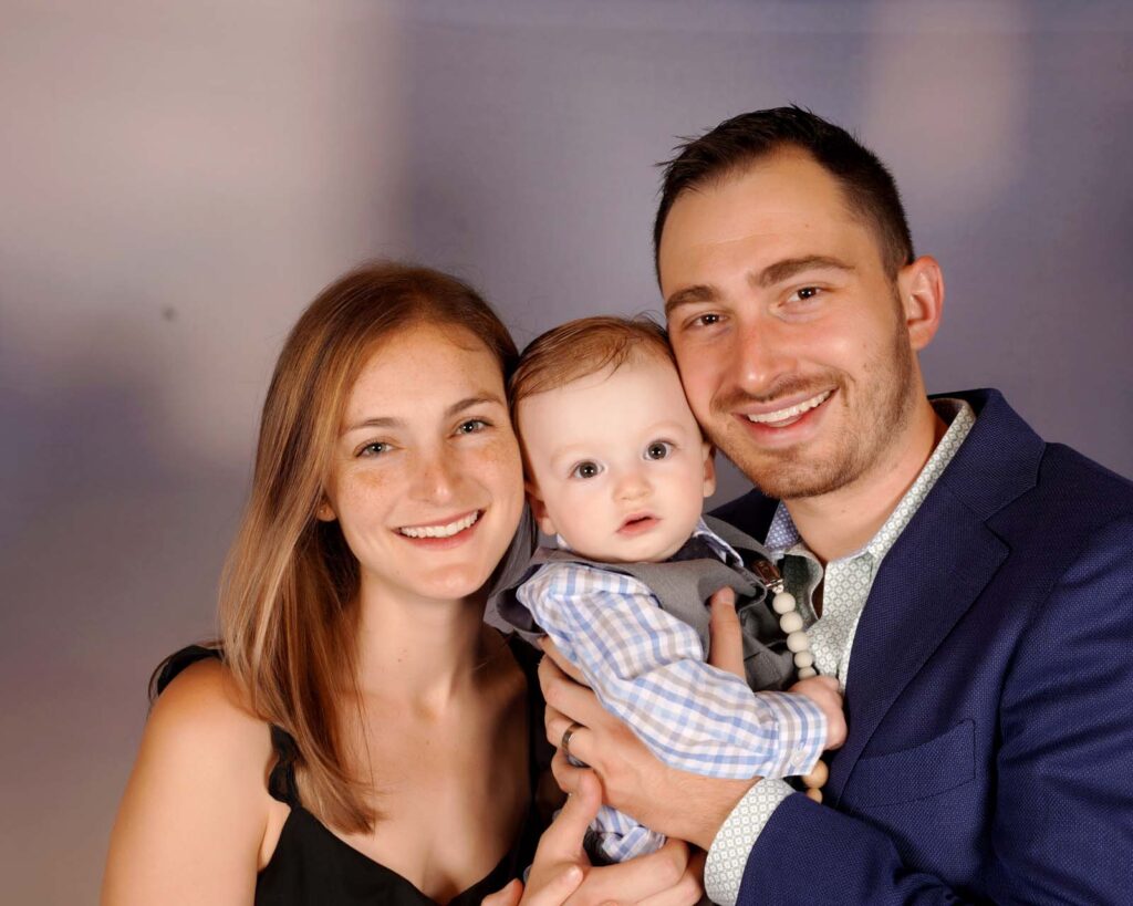 Dr. Joshua Pollack with this wife and son